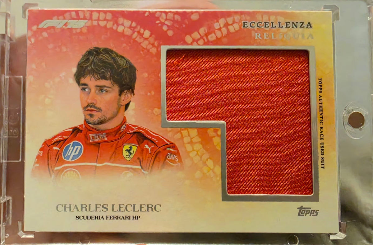 TOPPS CHARLES LECLERC ルクレール オレンジレッド リフ Topps Eccellenza 2025 Charles Leclerc Race Worn Suit Relic – N75