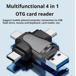 4 in 1 SD Card Reader For Android, Apple and Microsoft Devices