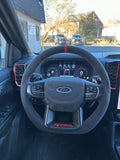 Alcantara Steering Wheel with Alcantara Airbag Cover / Forged Carbon Trim (Ford Ranger Raptor)