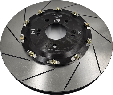 Ultra High Performance "Upsized" Front Floating Rotors (OEM Replacement) / Hawk HP+ Pad Set