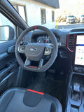 Alcantara Steering Wheel with Alcantara Airbag Cover / Forged Carbon Trim (Ford Ranger Raptor)