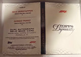 Topps Dynasty 2024 - Max Verstappen / Sergio Perez Drivers Book Card Autograph - Huge Patch #4/5 SSP