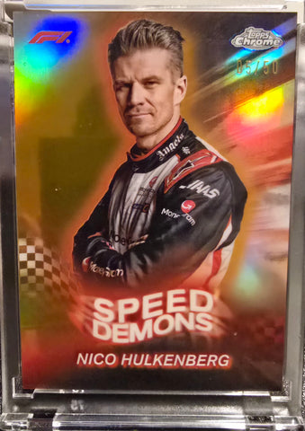 Topps Chrome 2024 Nico Hulkenberg Speed Demon Insert Gold #5/50 Short Print