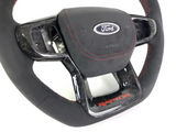 Alcantara Steering Wheel with Alcantara Airbag Cover / Forged Carbon Trim (Ford Ranger Raptor)