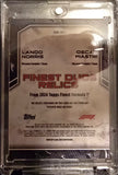 Topps Finest 2024 Mclaren F1 Driver Card (Lando Norris / Oscar Piastri) Dual Relics  #41/75 SP Refractor