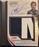 Topps Dynasty 2024 - Max Verstappen / Sergio Perez Drivers Book Card Autograph - Huge Patch #4/5 SSP