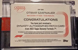 Topps Dynasty 2022 - Otmar Szafnauer on Card Autograph Stitching Relic #10/10 FINAL PRINT 1/1 SSP