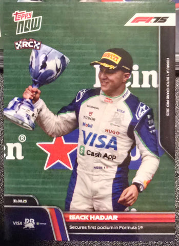 Topps Now Isack Hadjar 1st Podium Rookie Card RC