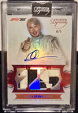 Topps Dynasty 2025 - Mika Häkkinen Ruby Edition / On Card Autograph - Race Worn Patch #4/5 SSP World Champion