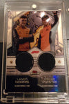 Topps Finest 2024 Mclaren F1 Driver Card (Lando Norris / Oscar Piastri) Dual Relics  #41/75 SP Refractor