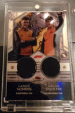 Topps Finest 2024 Mclaren F1 Driver Card (Lando Norris / Oscar Piastri) Dual Relics  #41/75 SP Refractor