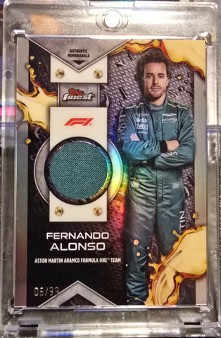 Topps Finest 2024 Fernando Alonso Relic #6/99 SP Refractor
