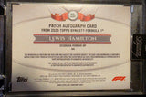 Topps Dynasty 2025 - Lewis Hamilton - On Card Autograph - Race Worn Relic #1/5 SSP FIRST PRINT 7xWorld Champ