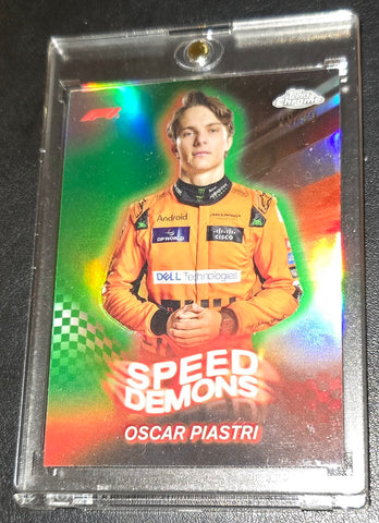 Topps Chrome Oscar Piastri Speed Demon insert #25/99 Short Print