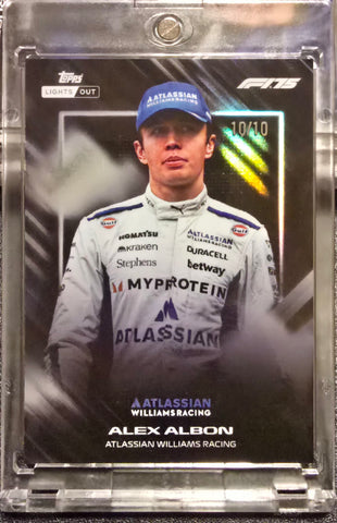 Topps F1 Lights Out 2025 75th Anniversary Edition - Alex Albon #10/10 SSP FINAL PRINT 1/1