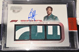 Topps Dynasty 2022 - Sebastian Vettel On Card Autograph Relic #8/10 SSP 4xWorld Champion