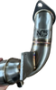 3.75"-2.5" Stainless Steel Catless Downpipe for 2.0T N Series Cars