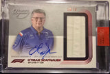 Topps Dynasty 2022 - Otmar Szafnauer on Card Autograph Stitching Relic #10/10 FINAL PRINT 1/1 SSP