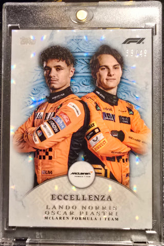 Topps Eccellenza 2024 Mclaren F1 Driver Card (Lando Norris / Oscar Piastri)  #39/49 SSP