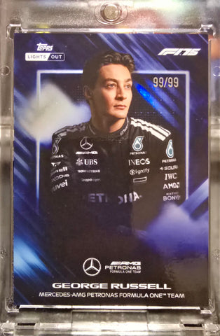 Topps F1 Lights Out 2025 75th Anniversary Edition - George Russell #99/99 SP FINAL PRINT 1/1