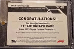 Topps Chrome 2024 Mick Schumacher Gold Autograph #33/50 Short Print