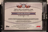 Topps Dynasty 2025 - Oscar Piastri - On Card Autograph - Race Worn Relic #1/10 SSP FIRST PRINT