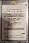 Topps Eccellenza 2024 Reminiscenza Mercedes Benz F1 2013-2024 Lewis Hamilton Race Worn Suit Relic (Short Print)