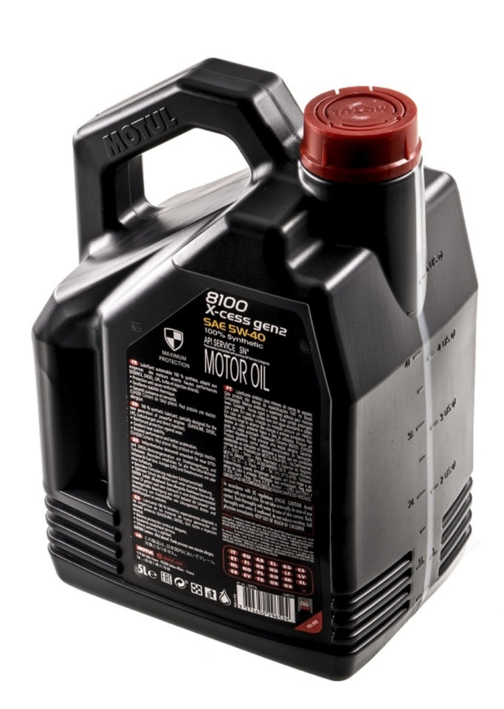 MOTUL 8100 X-CESS GEN2 5W40 5L - Redline Performance MOTUL 8100 X-CESS GEN2 5W40 5L - Redline Performance